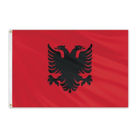 Albania Outdoor Nylon Flag 3'x5'